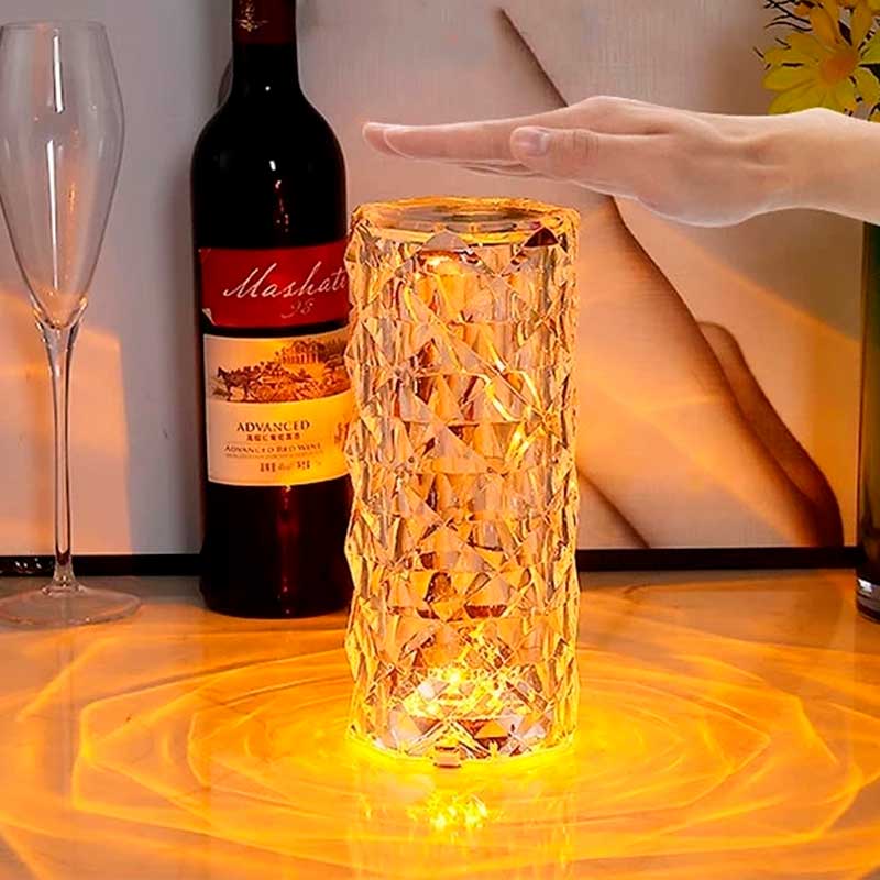 Luxuosa Luminária Com Projeção 3D De Rosa Touch