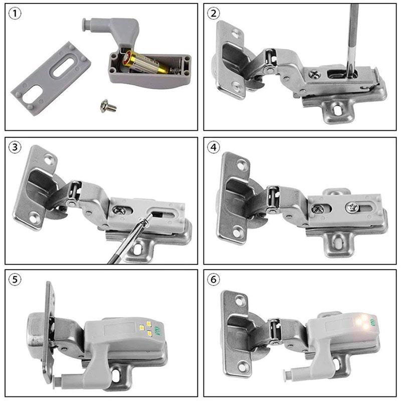 Luz De Led Com Sensor Para Dobradiça De Armário