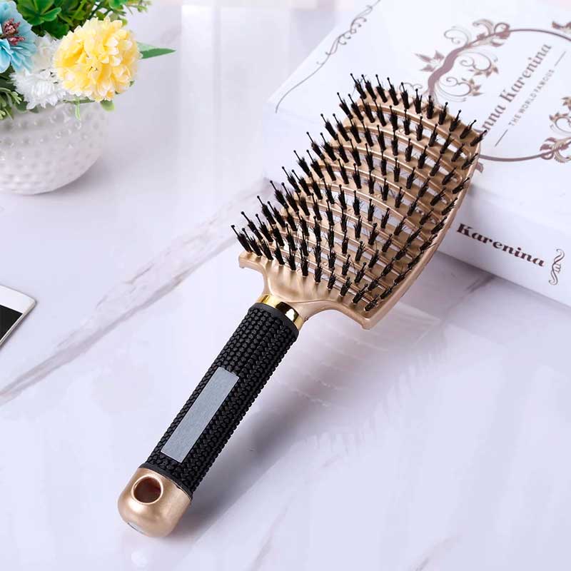Escova De Cabelo De Nylon e Cerdas Desembaraçadora